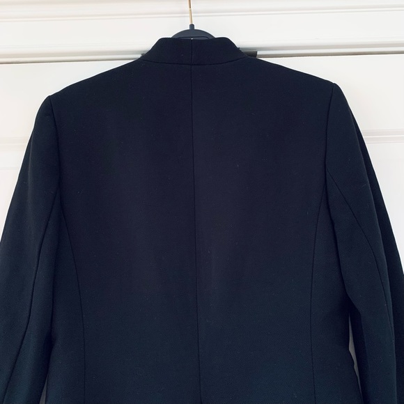 J. Crew Going Out Blazer Stretch Twill Black Jacket Open Lapelless H2743 Size 4 - Picture 4 of 7